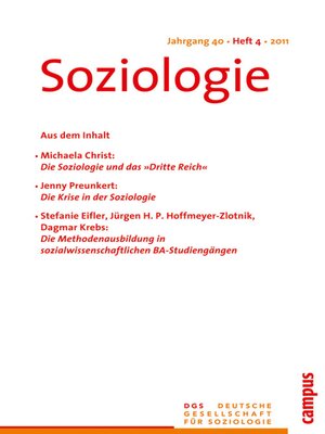 cover image of Soziologie 4.2011